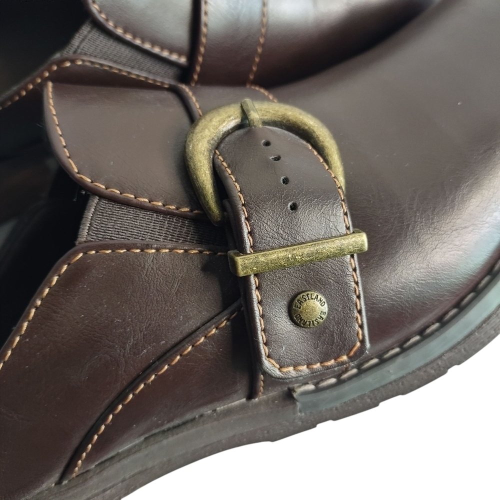 Eastland Erin Slides Mules Clogs Women Brown Faux Leather Buckle Size 9.5M - Picture 7 of 13